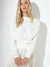One-Shoulder Long-Sleeve Ruched Top